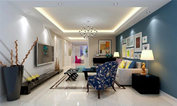 曲江亮麗家園130平簡(jiǎn)約風(fēng)格設(shè)計(jì)方案