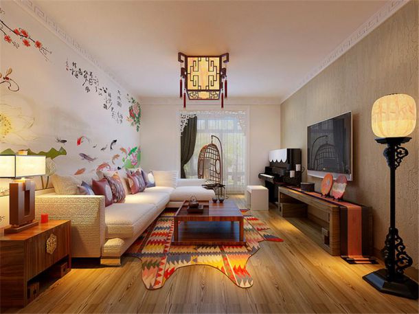 金輝·悅府80平新中式風(fēng)格設(shè)計(jì)方案