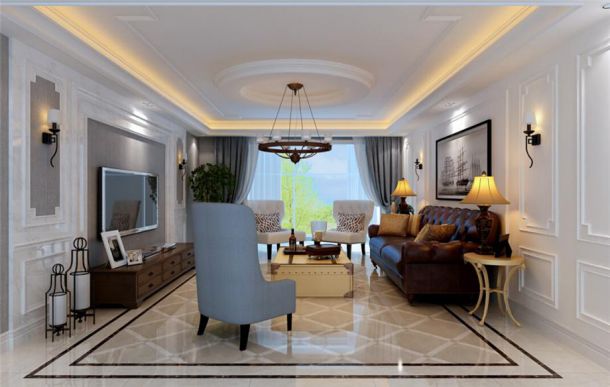 曲江觀邸220平歐式風(fēng)格設(shè)計(jì)方案