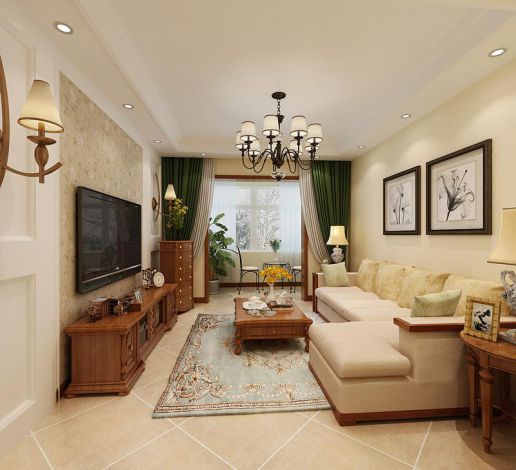 金泰·新理城110平美式風(fēng)格設(shè)計案例