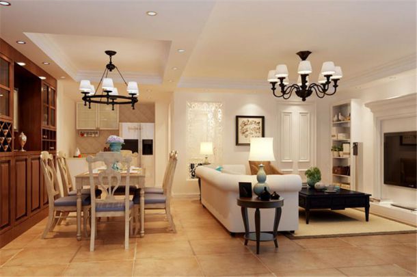 天朗大興郡120平米美式風(fēng)格設(shè)計(jì)方案
