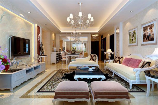 白樺林明天100平米簡歐風格設計方案