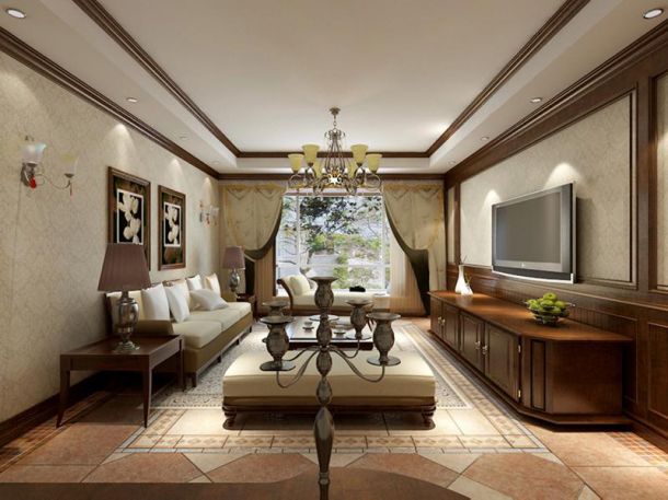 西岸國際花園160平美式風(fēng)格設(shè)計方案