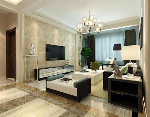 延長石油小區(qū)102平米現(xiàn)代設計方案