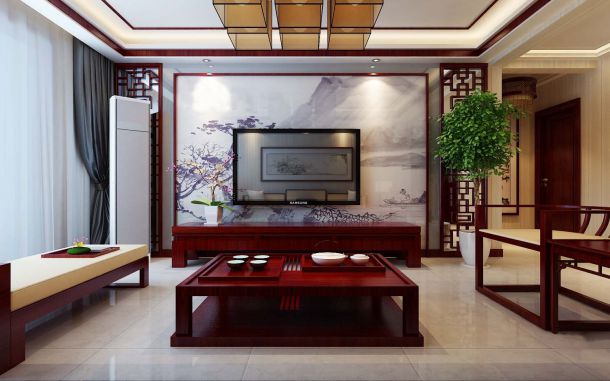 中海開元壹號(hào)小區(qū)175平米新中式風(fēng)格設(shè)計(jì)方案