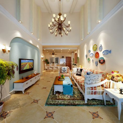 保利.金香檳/93平米/地中海風格