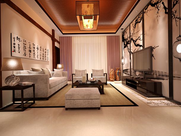 藍田縣湯峪鎮(zhèn)/260躍層/新中式風格