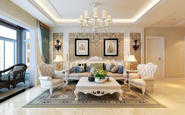 楓林綠洲120平米簡(jiǎn)歐設(shè)計(jì)