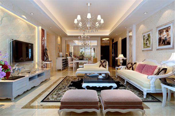 白樺林明天100平米簡(jiǎn)歐風(fēng)格設(shè)計(jì)方案