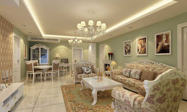 白樺林國際145平米歐式風(fēng)格設(shè)計