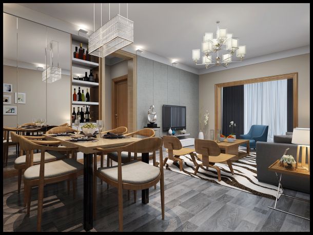 龍湖水晶酈城小區(qū)90平米現(xiàn)代簡(jiǎn)約風(fēng)格設(shè)計(jì)案例