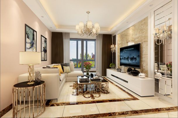 悅美國際92平米現(xiàn)代簡約設(shè)計案例