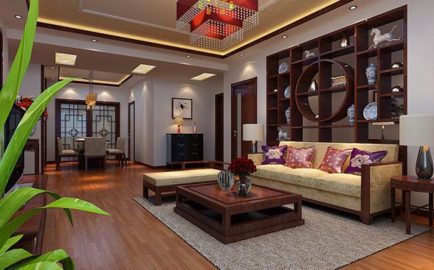 金地西灃公元130平米新中式風(fēng)格設(shè)計(jì)案例