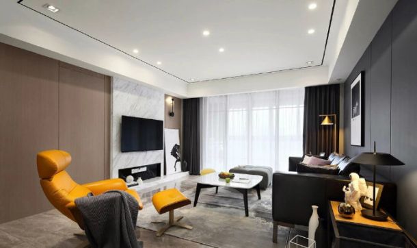 悅美國際小區(qū)90平米現(xiàn)代簡約風(fēng)格裝修設(shè)計效果圖