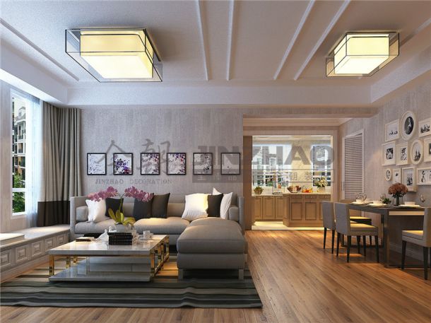 群賢道九號150平現(xiàn)代簡約風格設計裝修效果圖