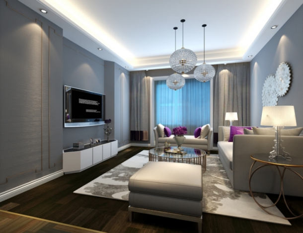 龍湖香醍西岸126平米三居室現(xiàn)代簡約風格設計方案效果圖參考