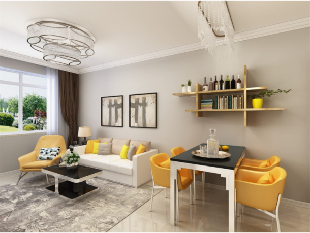 紫薇東進(jìn)93平米兩居室現(xiàn)代簡(jiǎn)約風(fēng)格設(shè)計(jì)方案效果圖