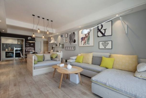 大興公園府邸109平米三居室北歐風(fēng)格設(shè)計(jì)方案效果圖參考