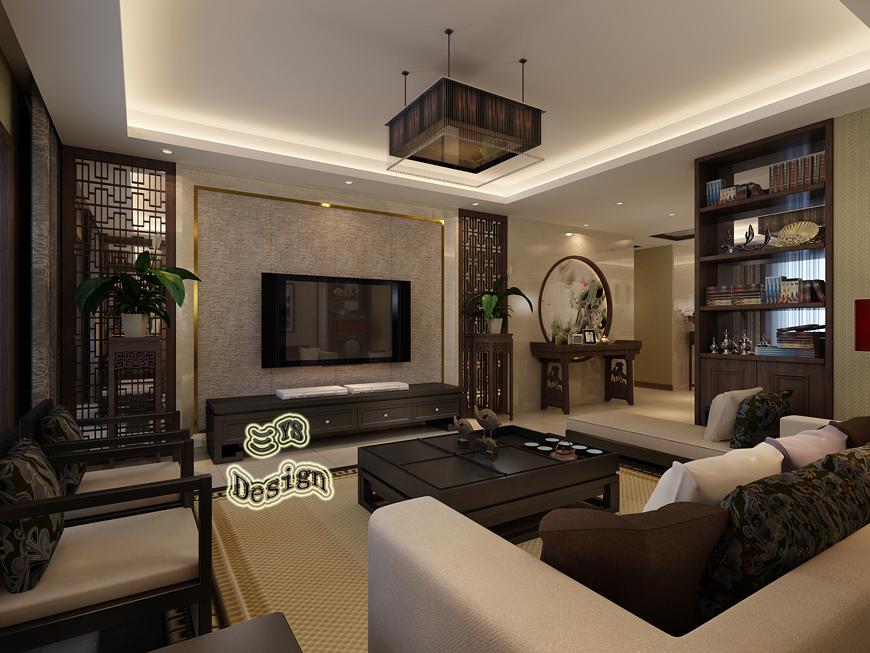 西北大學180平新中式風格設計方案