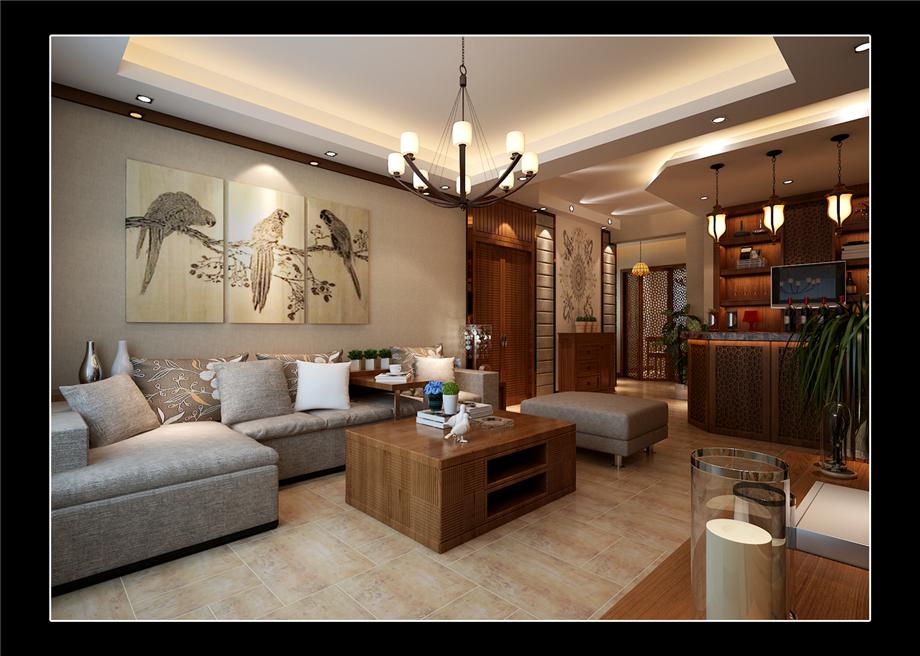 曲江香都130平東南亞風(fēng)格設(shè)計方案