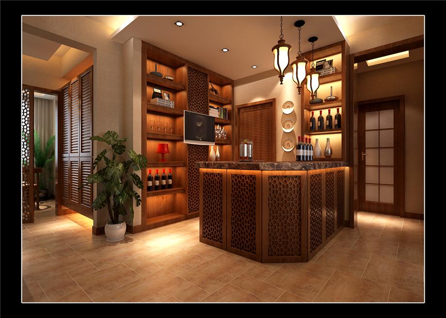 曲江香都130平東南亞風(fēng)格設(shè)計方案