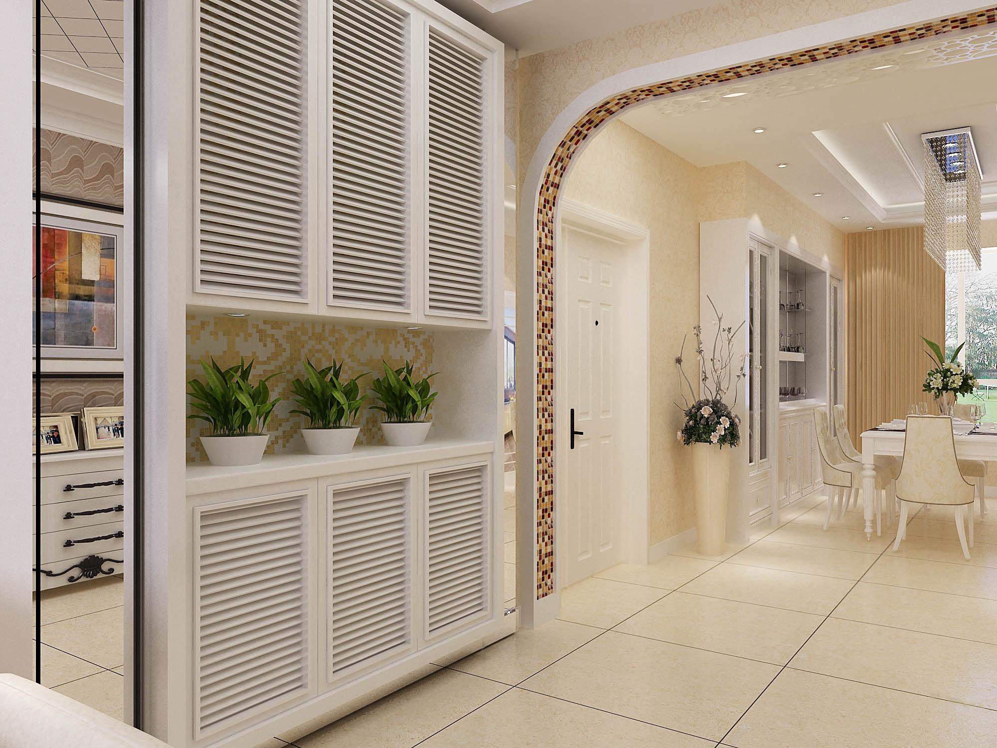 天朗藍(lán)湖樹145平三居室簡(jiǎn)歐風(fēng)格設(shè)計(jì)方案