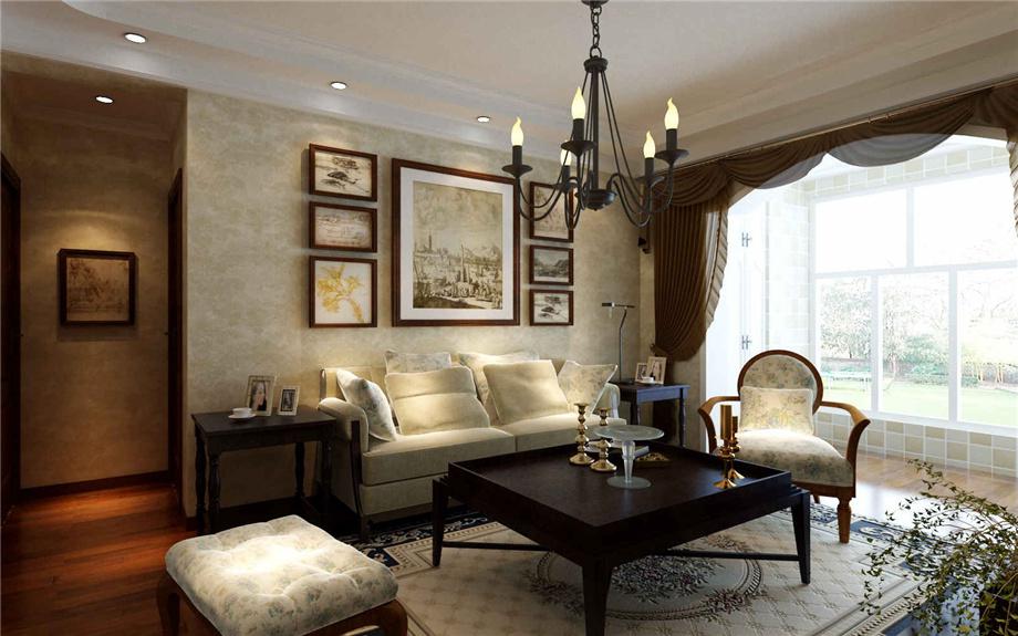 中鐵十二局120平美式混搭風格設計方案