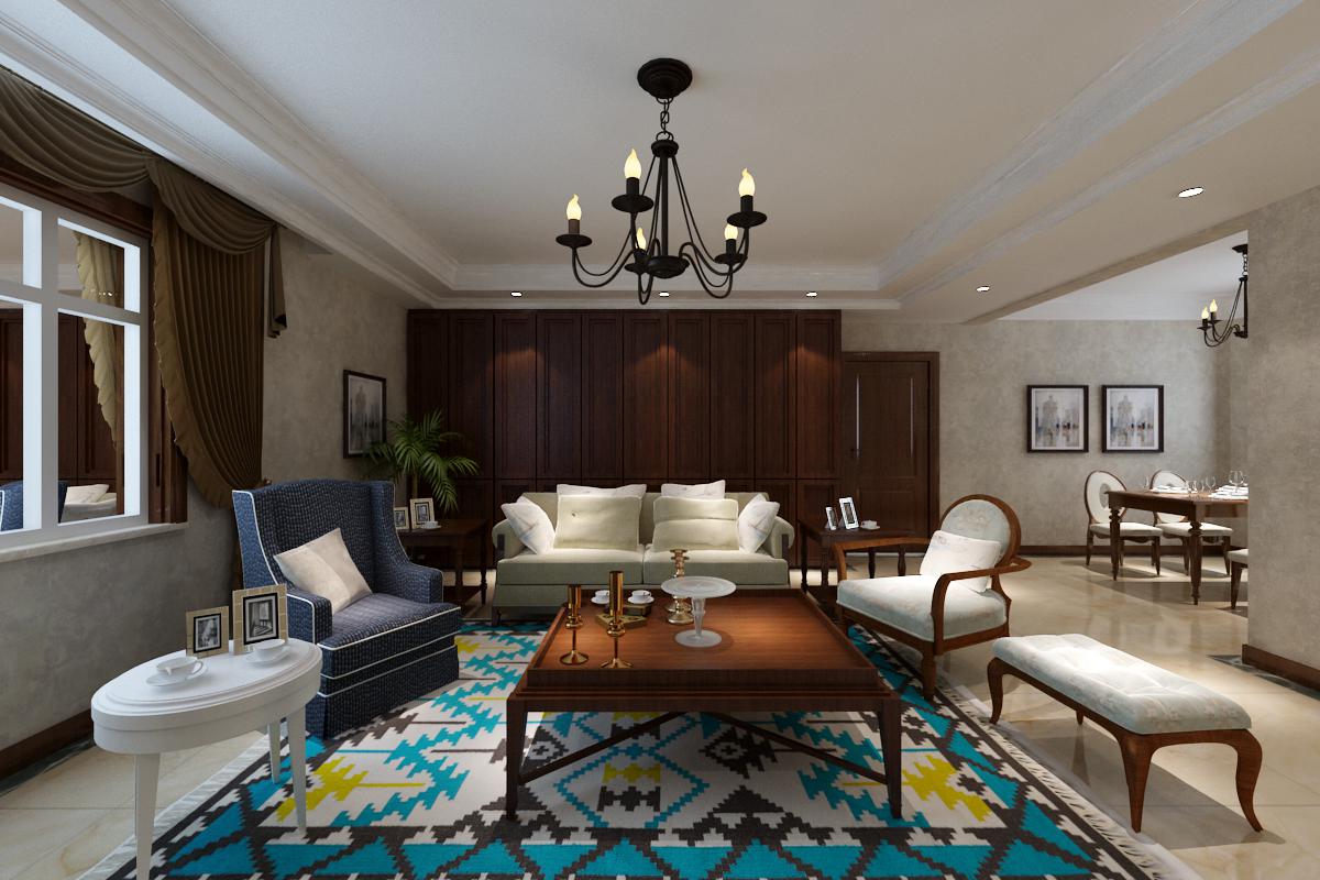 海德堡140平美式鄉(xiāng)村風格設計方案