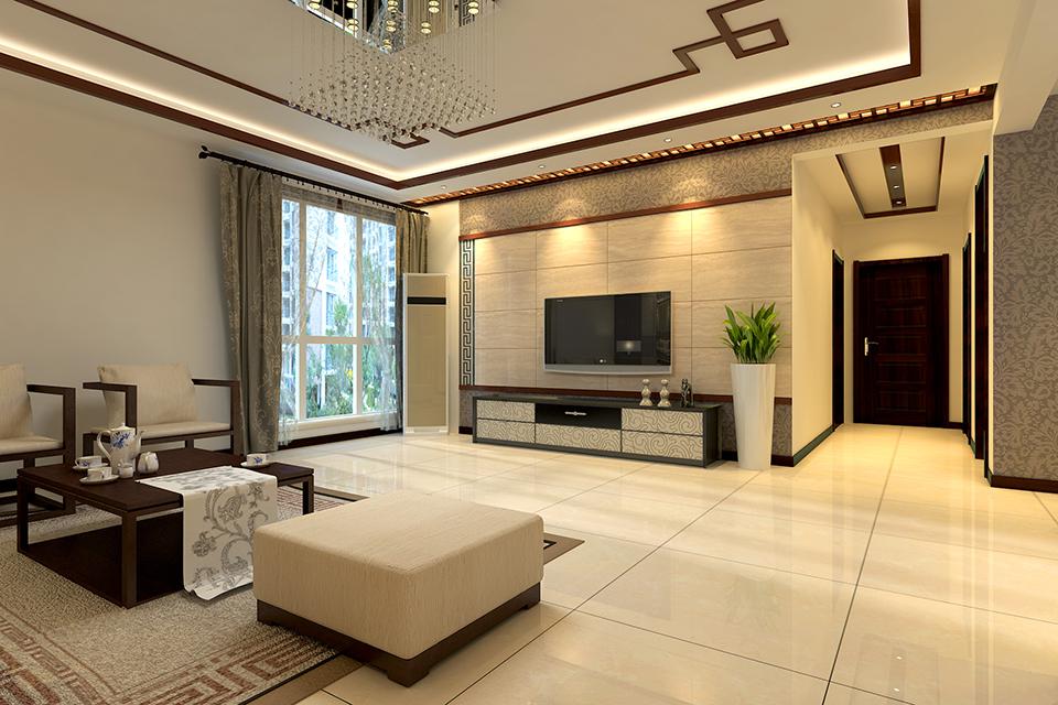 天朗五瓏130平新中式風(fēng)格設(shè)計方案