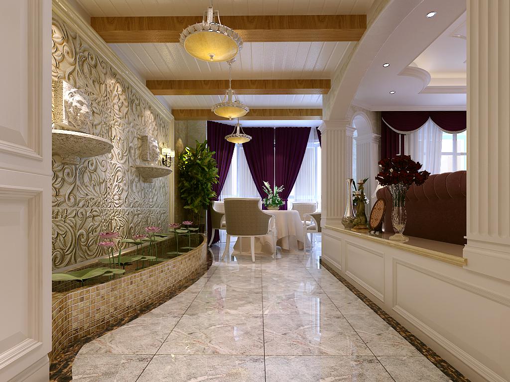 龍湖香醍國際140平歐式風格設(shè)計方案