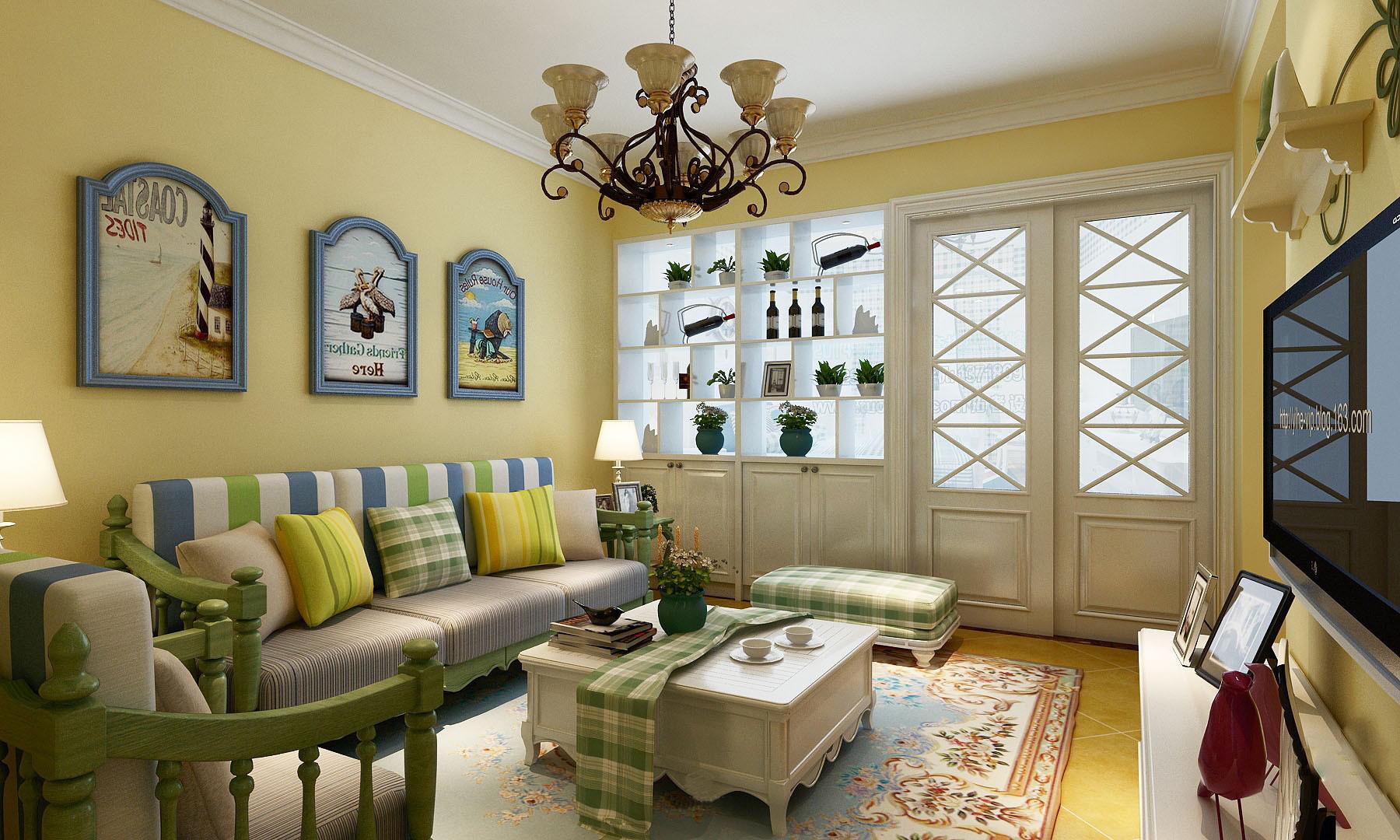 魏瑪公館98平田園風格設(shè)計方案