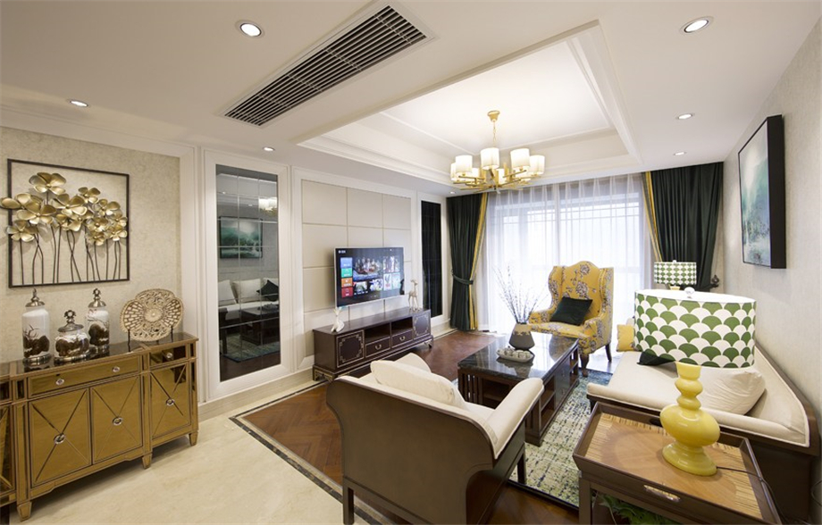 國賓中央?yún)^(qū)120平混搭風格設(shè)計方案