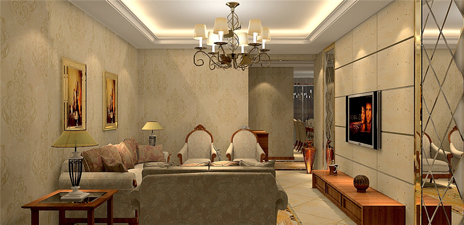 山水嶺秀120平簡歐風(fēng)格設(shè)計(jì)方案