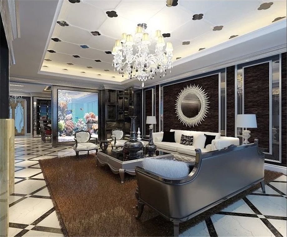 鴻基紫韻220平后現(xiàn)代風(fēng)格設(shè)計(jì)方案