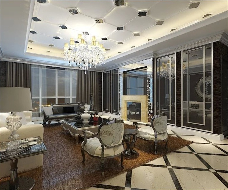 鴻基紫韻220平后現(xiàn)代風(fēng)格設(shè)計(jì)方案