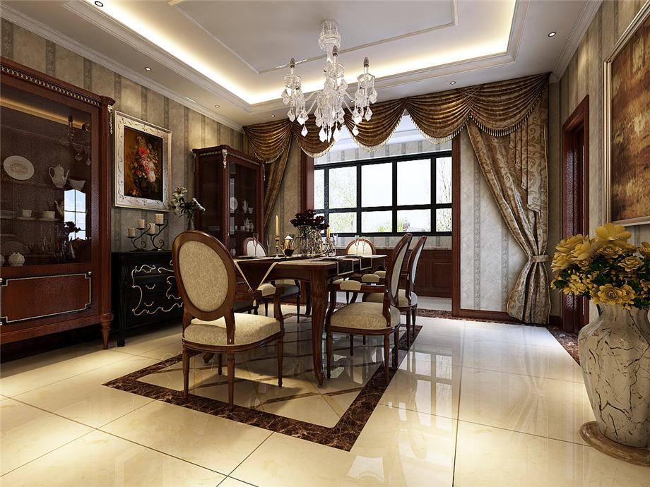 咸陽市政府小區(qū)160平歐式風格設計方案