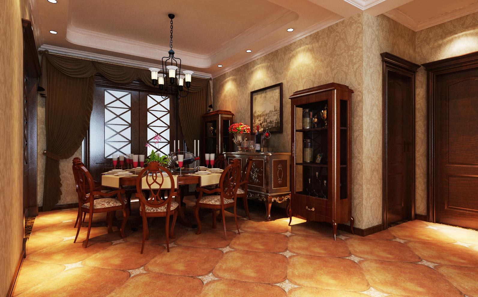 長慶涇河產業(yè)園140平美式風格設計方案