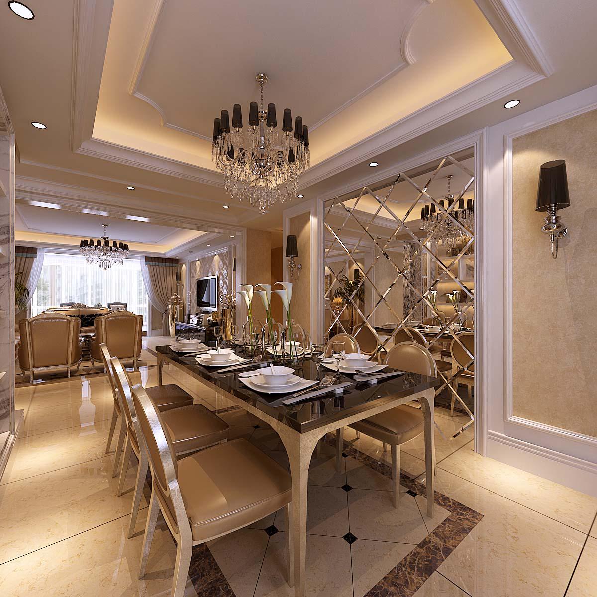 天鵝堡140平米簡(jiǎn)歐裝修設(shè)計(jì)方案