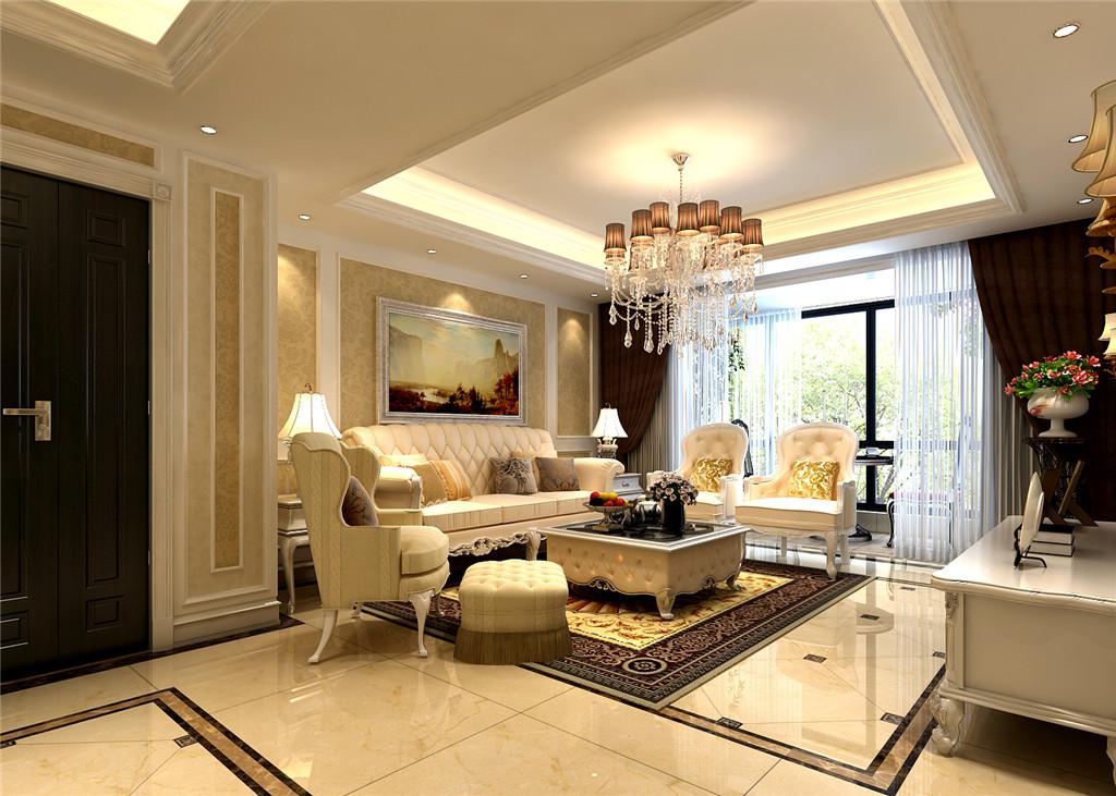 華僑城·天鵝堡170平簡歐風(fēng)格設(shè)計(jì)方案