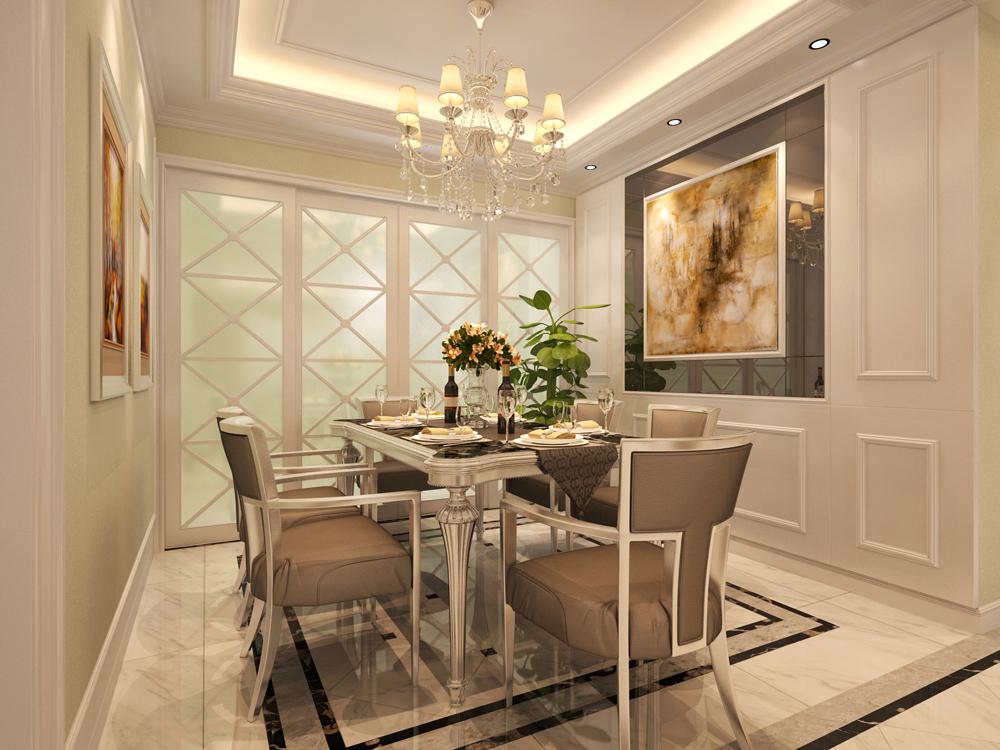 白樺林居128平歐式風格設計方案