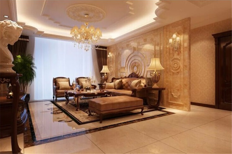 保利拉菲137平歐式風格設(shè)計方案