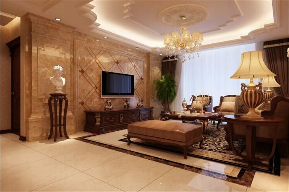 保利拉菲137平歐式風格設(shè)計方案