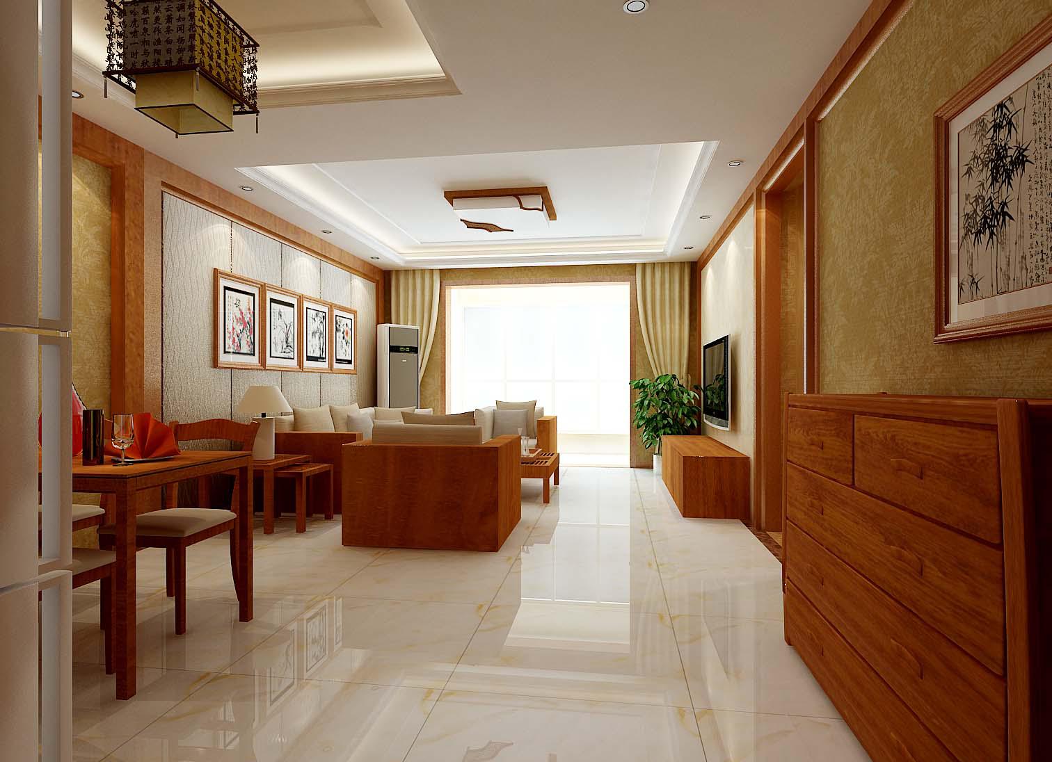 五二四廠家屬樓124平米新中式風(fēng)格設(shè)計方案