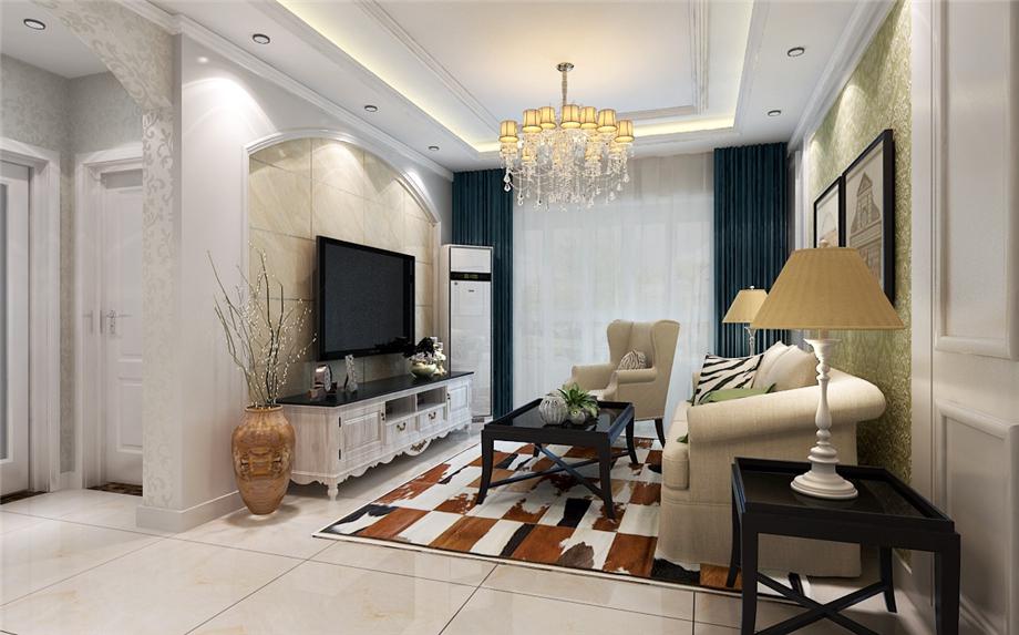 陽光新理城90平簡歐風(fēng)格設(shè)計(jì)方案