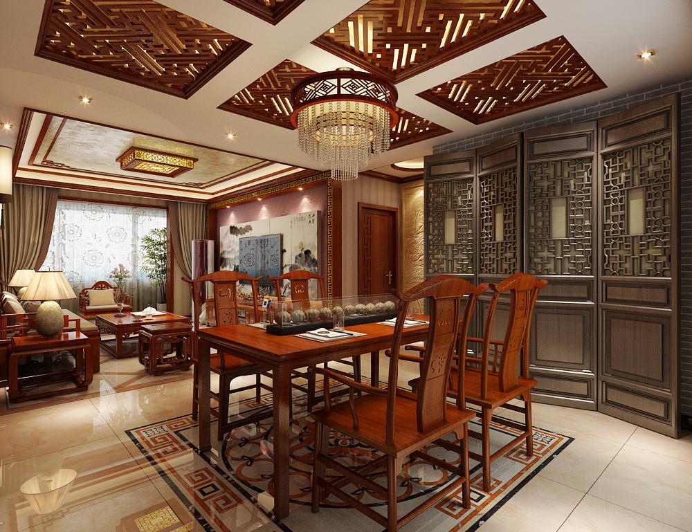 曲江香都105平中式風(fēng)格設(shè)計方案