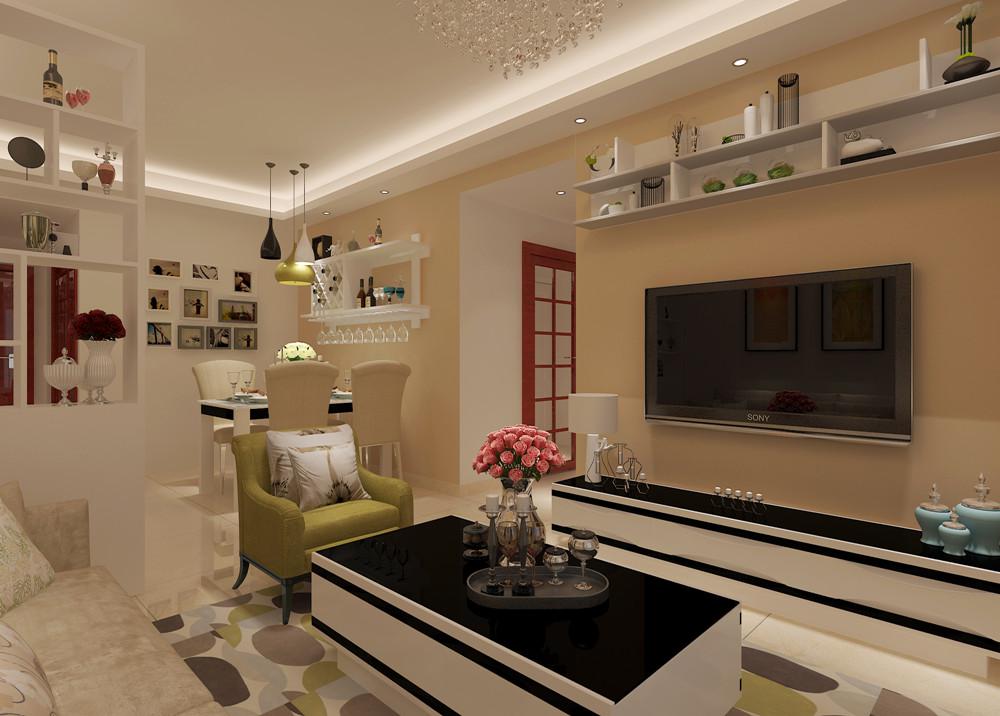 金輝悅府73平簡約風(fēng)格設(shè)計方案