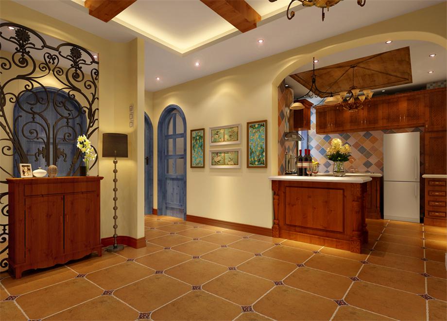 中冶一曲江山130平米美式鄉(xiāng)村風格設(shè)計方案