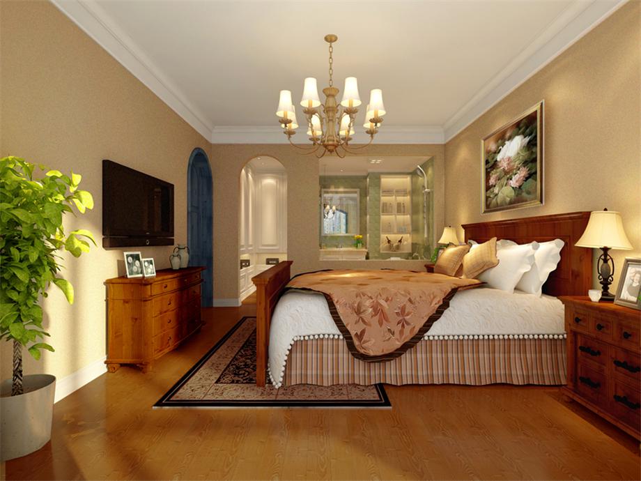 中冶一曲江山130平米美式鄉(xiāng)村風格設(shè)計方案