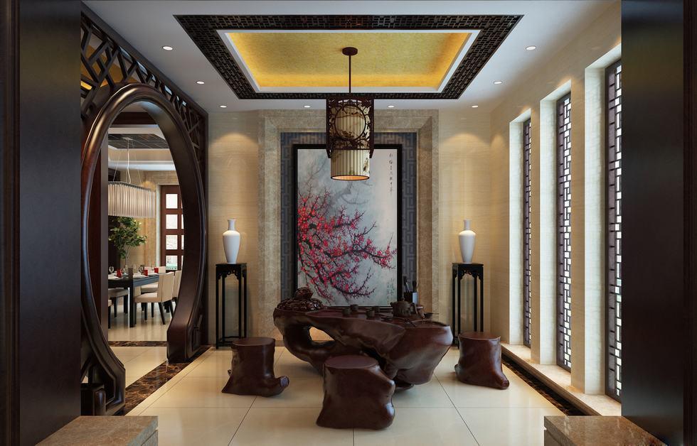 水岸新城210平米新中式風(fēng)格設(shè)計(jì)方案