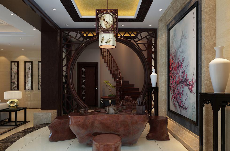 水岸新城210平米新中式風(fēng)格設(shè)計(jì)方案